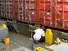 Inspection of shipping containers for contamination